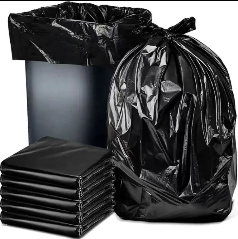 Kalınlaşmış siyah ağır çöp torbaları biyobozunur çöp torbaları