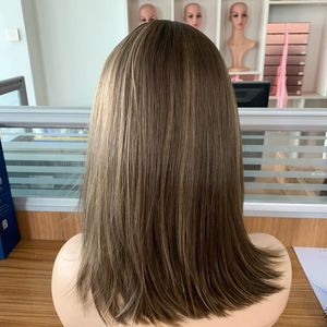 青岛工厂真正的天然欧洲人发 Sheitel 犹太假发与丝绸上衣 - Product Image 3