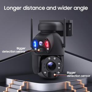 เสียงสองทางในตัวไมโครโฟนและลําโพงการตรวจจับมนุษย์ 6MP Wifi เลนส์คู่เลเซอร์มุมมองคู่ IR 20X ซูมพลังงานแสงอาทิตย์กล้องกลางแจ้ง - Product Image 4