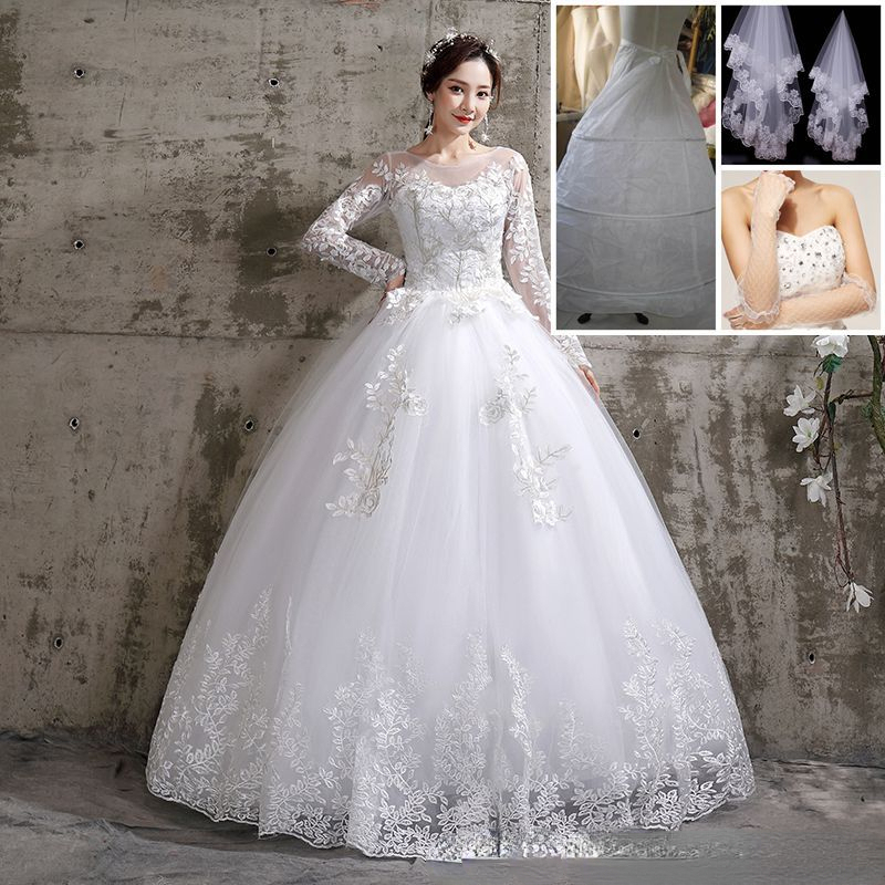 Bianco (abito da sposa + set 3 pezzi)