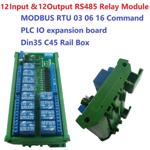 12ch uscita ingresso digitale UART RS485 modulo relè Modbus RTU per PLC PTZ LED controllo macchina motore - Product Image 3