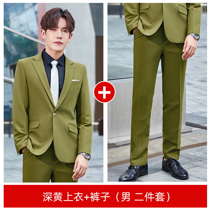 Hommes jaune foncé costume + pantalon
