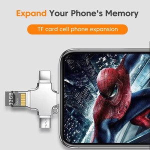 4 in 1 3.0 yüksek hızlı Otg Usb bellek 8Gb 16Gb 32Gb telefon 2.0 Memory Stick 64Gb 128Gb tip C Pendrive OTG Usb bellek sürücü - Product Image 6