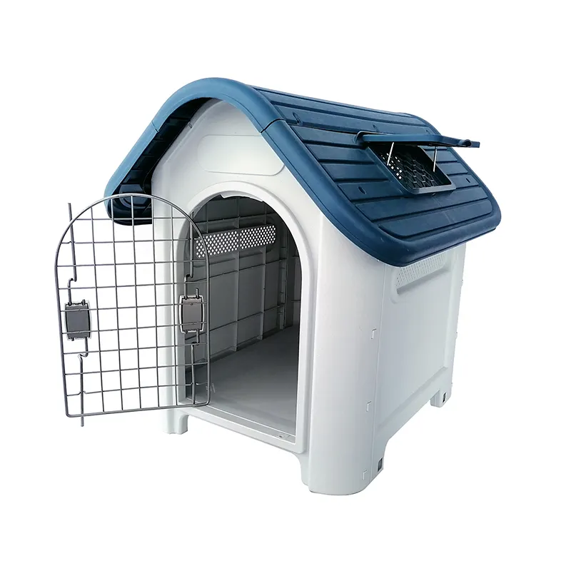 Ökologisch-freundliches Outdoor-Luxus-Blau-Roß-Grün grau abnehmbares komfortables Hunde-Pet-PP-Material Käfig Haus mit Tür