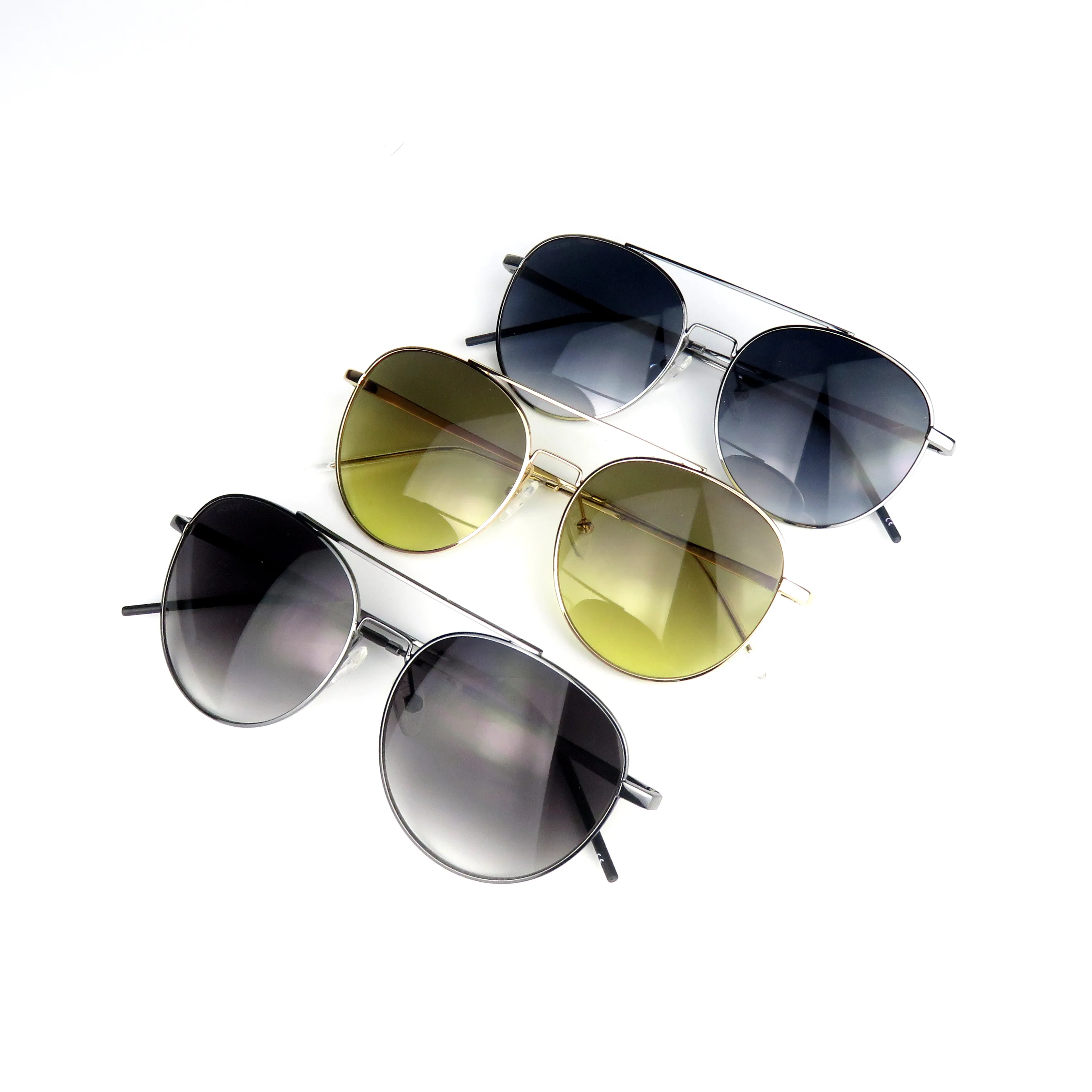 2023 новый китайский завод оптом двойной мост металлический каркас солнцезащитные очки брендовый дизайн модные женские солнцезащитные очки