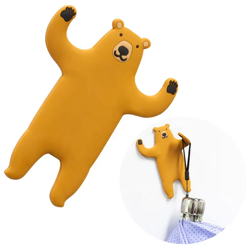 Ganci autoadesivi Stick on ganci a parete porta bagno simpatico animale lavabile riutilizzabile cucina ganci per ufficio cappello senza unghie