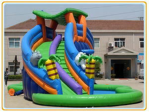 สวนน้ำแบบสไลเดอร์เป่าลมสำหรับเด็กบ้านเด้งปราสาทสำหรับเด็กออกแบบได้ตามต้องการ - Product Image 2