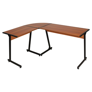 Escritorio de ordenador en forma de L, mesa de escritura suave, estación de trabajo moderna, escritorio de ordenador portátil de estudio - Product Image 6