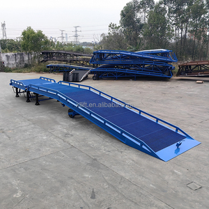 Rampa de plataforma de descarga de carga de camión contenedor móvil hidráulico de 6-15 toneladas