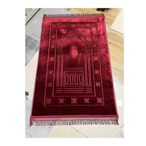 Tapis de priere musulman Motif moditif avec franges, confortable A genoux tapis de priere tapis - Product Image 1