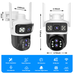 6MP Outdoor Network <strong>Camera</strong> 4G Wifi Solar Powered V380 Surveillance CCTV 4G SIM CARD Solar <strong>10</strong> <strong>X</strong> Digital Zoom Security Monitoring - Product Image 2