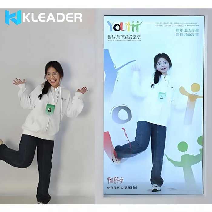 Augmented Reality Photo Booth Interactive AI with Avatars with Printer Digital Selfie Photo Machine for Events and Exhibition