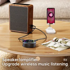 无线音频适配器，带RGB灯5.4 AUX RCA tf卡NFC链接塑料接收器发射器，用于汽车电视和有源扬声器 - Product Image 2