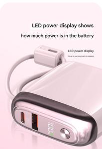 电源组10000毫安时20000毫安时22.5W PD快速充电发光二极管显示电池组，带双USB和2根电缆 - Product Image 3