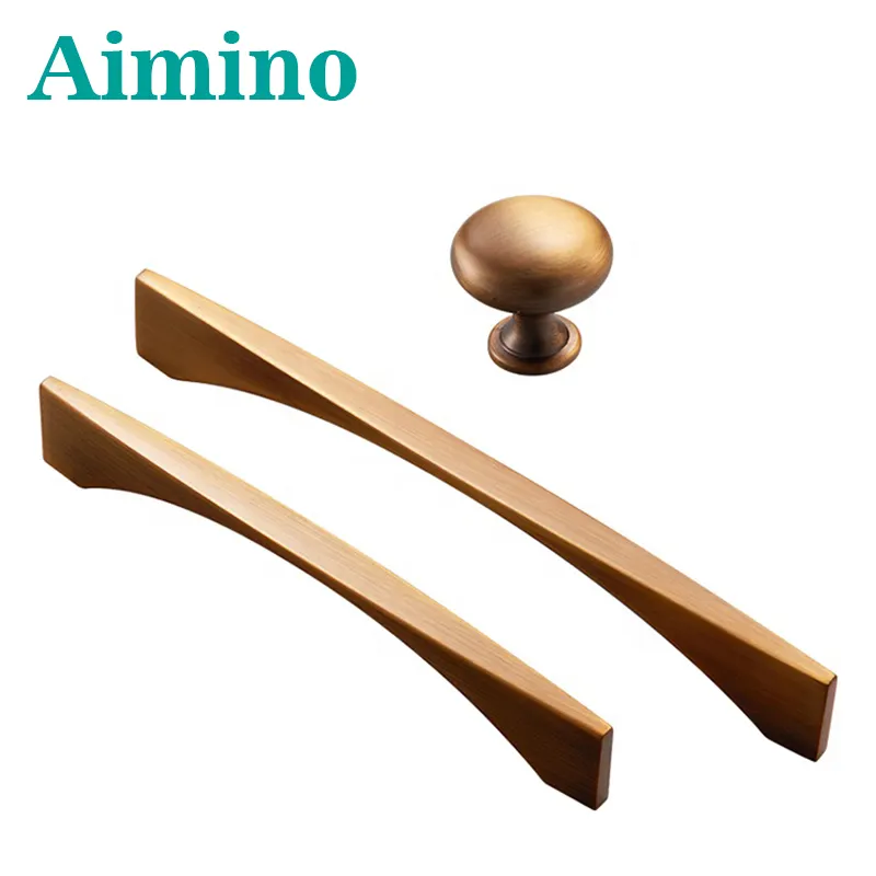 Aimino-tirador de cajón para muebles, mango largo personalizado para armarios de cocina, armario, sólido, RTS