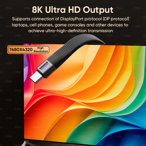 2025新设计的C型至C型240W 8K PD充电电缆USB快速充电挂绳2合1数据电缆钥匙链 - Product Image 3