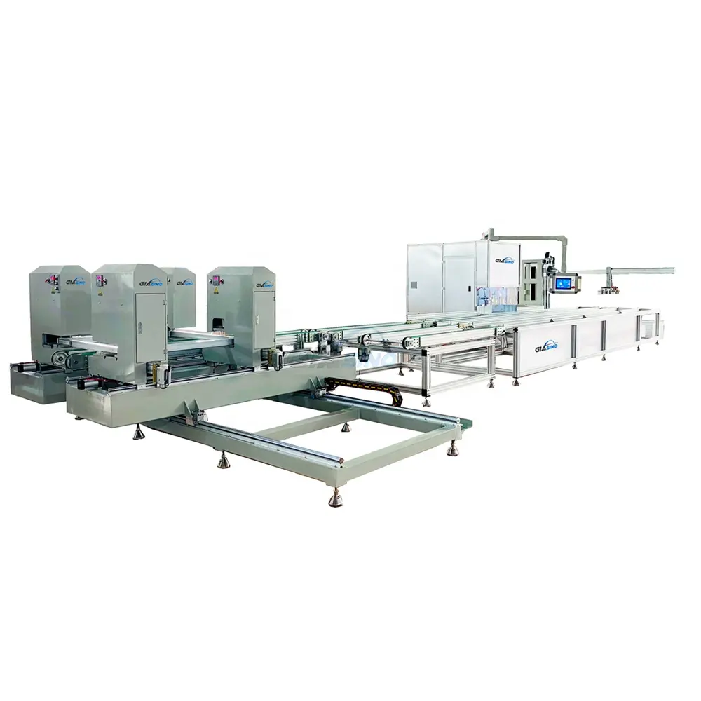 Hot sale 4 heads CNC welding machine and CNC cleaning machine for uPVC window door making
