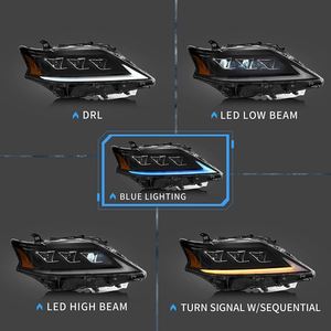 Modifiye yükseltme ön tam LED farlar w/DRL için 13-15 Lexus RX serisi 350 450H Amber reflektör - Product Image 2