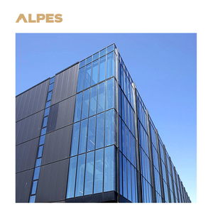 Sistema di rivestimento per esterni in alluminio e vetro temperato unificato con Design moderno ALPES al prezzo per esterni enormi - Product Image 1