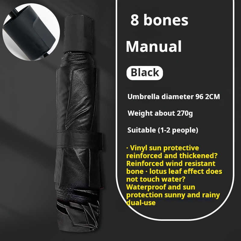 Parapluie manuel 8K (Noir)