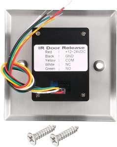 <strong>IR</strong> Touchless Door Release <strong>Exit</strong> <strong>Button</strong> NO/NC/COM Sensor Switch with LED Indicator for Access Control 86mmx86mm Panel 12V 3A - Product Image 2