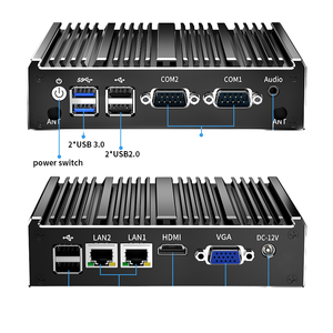 Dual Core Gigabit Ethernet Mini-PC Lüfter los N2840 6 * USB Single LAN Office Desktop MINIPC Computer US/EU-Stecker Industrielle Verwendung - Product Image 2