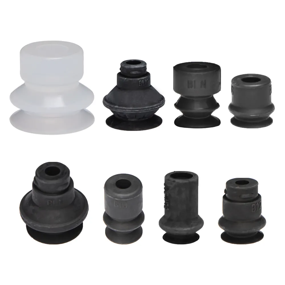 Manufacturer's direct sales of rubber silicone mechanical arm accessories  bellows suction cups