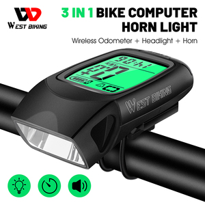WEST BIKING-ordenador para bicicleta 3 en 1, claxon inalámbrico, pantalla grande, multifuncional, funciona fácilmente - Product Image 2
