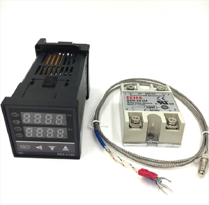 REX-C100 Digital <strong>PID</strong> <strong>Temperature</strong> <strong>Controller</strong> Thermostat <strong>SSR</strong> <strong>Output</strong> + Max.40A <strong>SSR</strong> Relay + K Thermocouple Probe RKC - Product Image 1