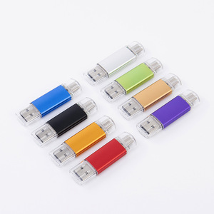 แฟลชดิสก์แบบใช้คู่สำหรับโทรศัพท์มือถือคอมพิวเตอร์ USB ชนิด C 2.0 3.0 1GB 128GB แท่งโลหะ USB ของขวัญ U Disk - Product Image 3