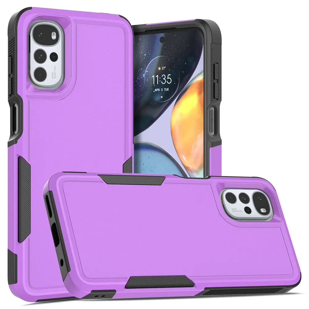 Casing pelindung baru Perdagangan Luar Negeri PC + TPU casing ponsel 2 in 1 Set untuk Motorola Moto G31 G41 G52 G82 G22 E32 E20 E30 E40 ODM