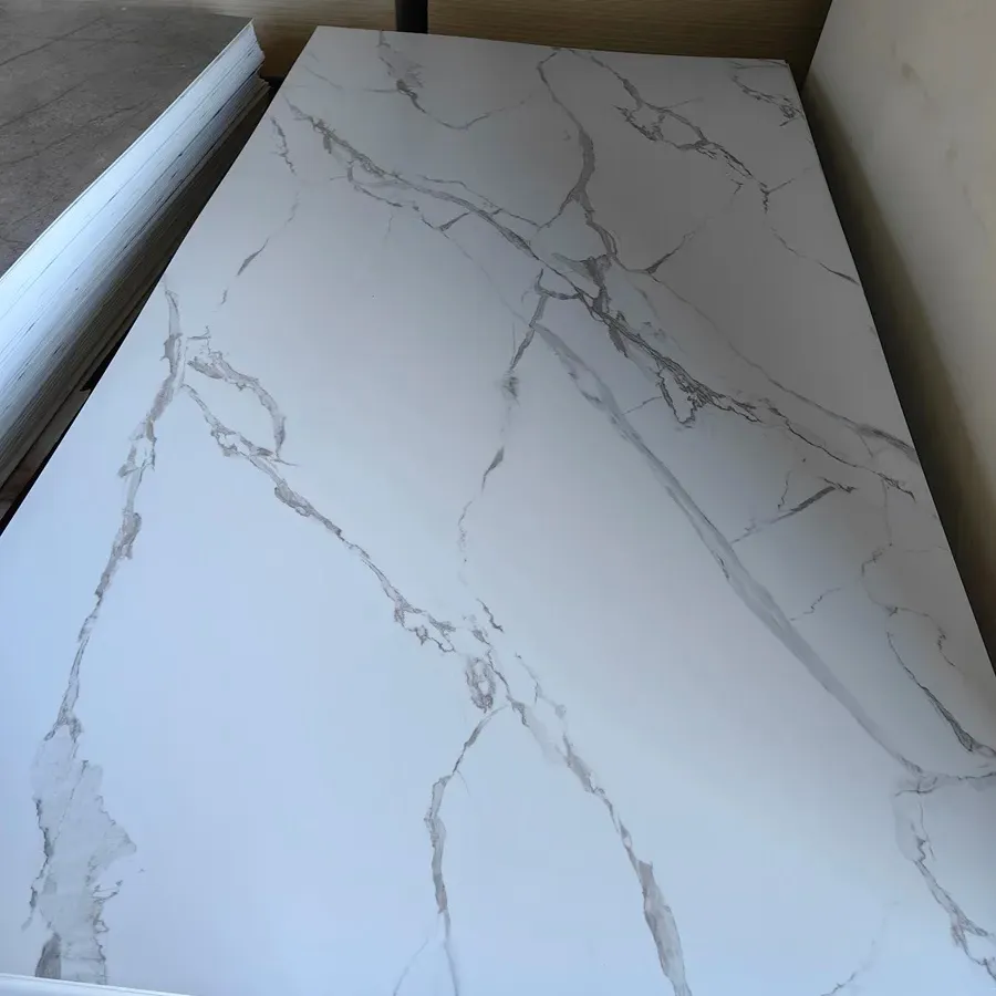 Painel de parede UV baixo Price1220 * 2440mm PVC marble sheet para decoração interior