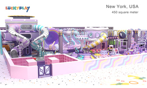 สนามเด็กเล่นในร่มพร้อมธีมลูกกวาดอุปกรณ์สำหรับเล่นแบบนุ่มสไลด์บอลสระใหญ่สำหรับเด็กทำจากพลาสติก - Product Image 2