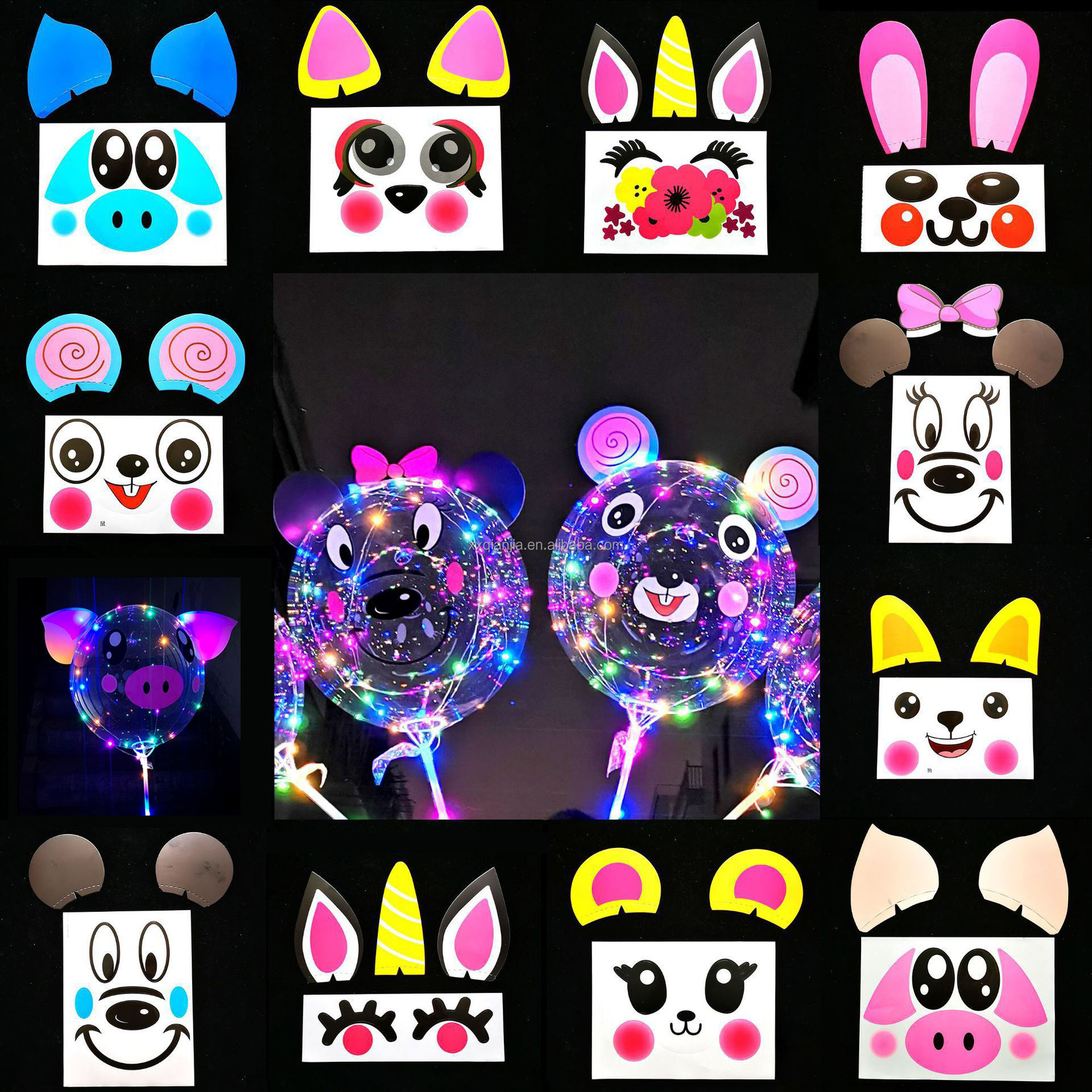 Pegatinas personalizadas para globos bobo.