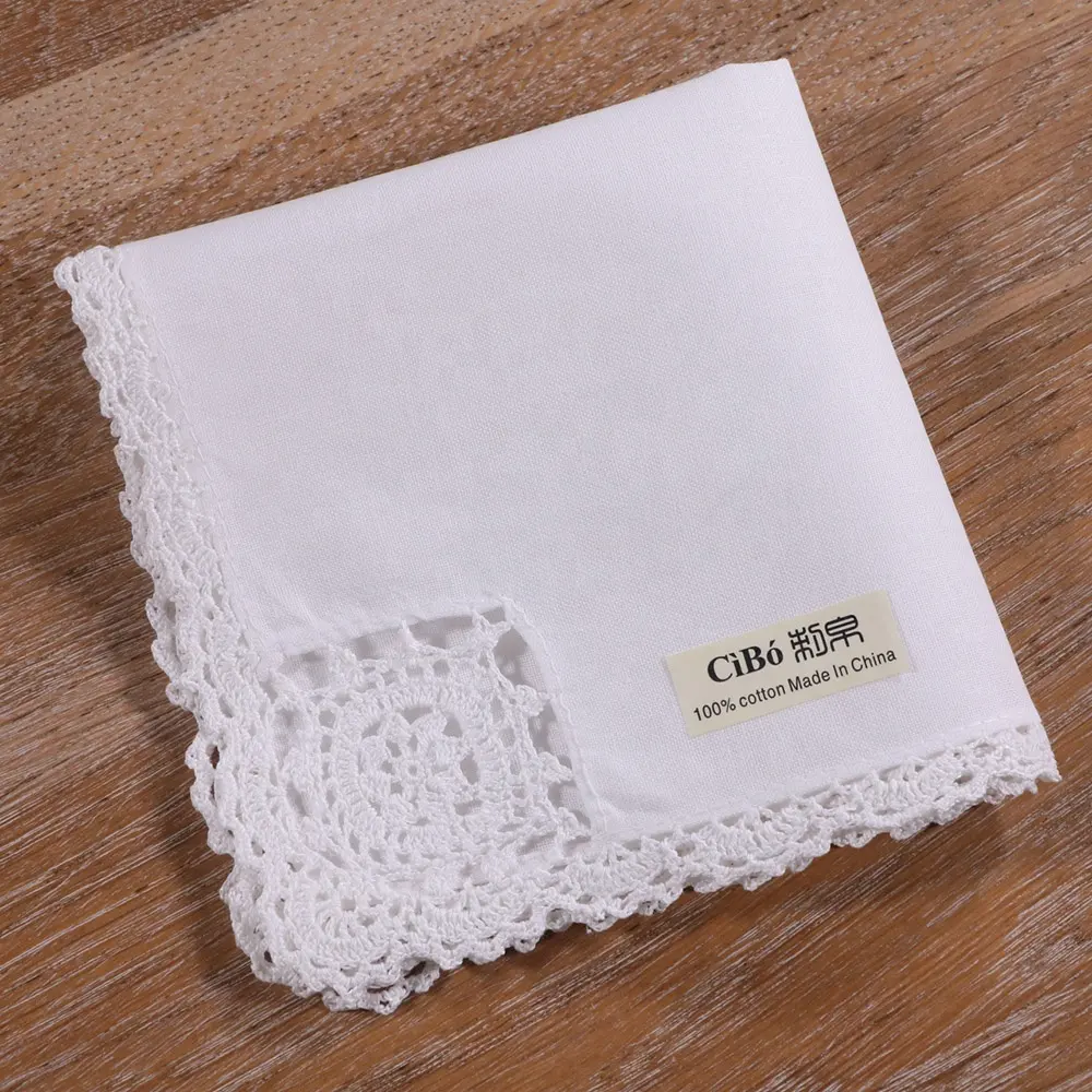 N041 blanco de mano de algodón de encaje de ganchillo pequeño tamaño servilleta de mesa cena servilletas