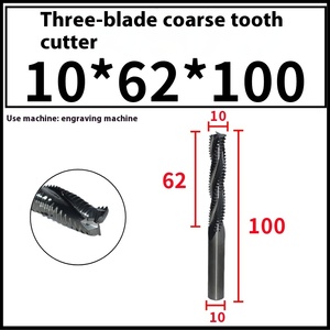Üç bıçak kaba diş freze kesicisi germe dört bıçak Spiral freze kesicisi çift başlı tek bıçak kesme aracı - Product Image 4