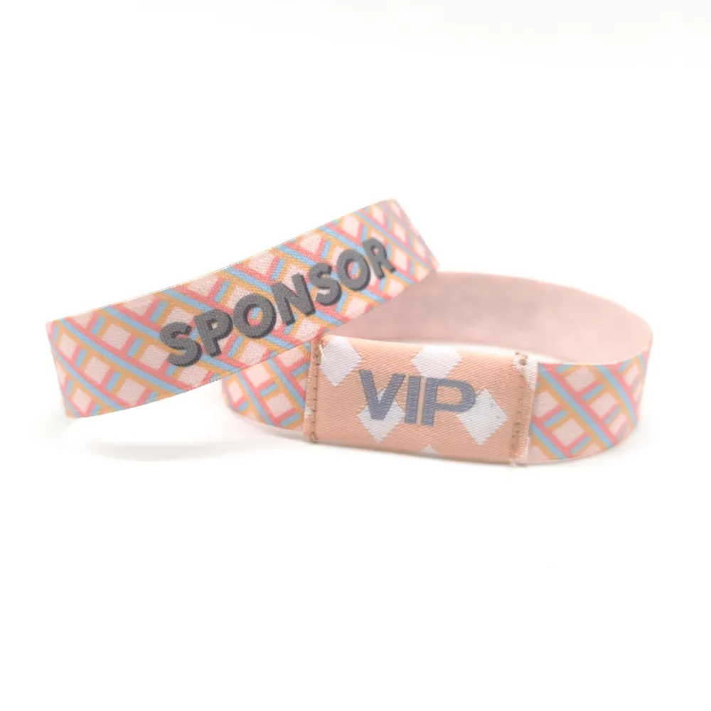 High quality Factory Custom 13.56mhz adjustable festival events bracelet fabric nfc smart rfid wristband