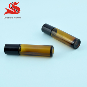 10ml Amber Glass Roll on Bottle with Metal Roller Ball Essential Oil <strong>Perfume</strong> Leakproof Tester Bottle for <strong>DIY</strong> Cosmetics - Product Image 5