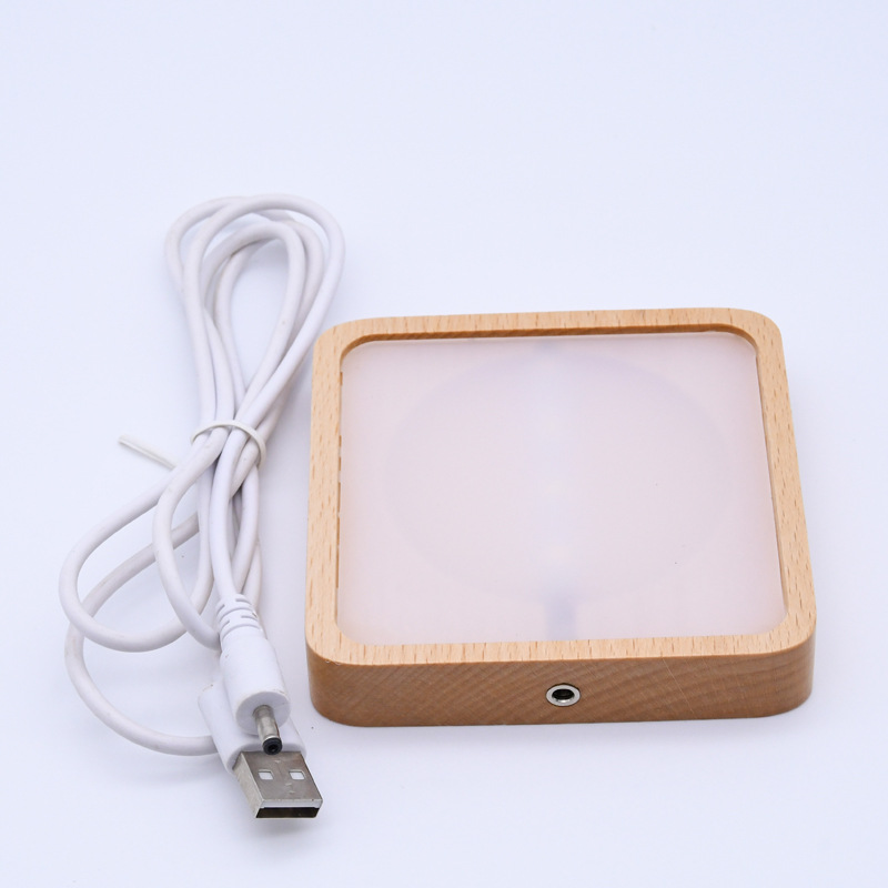 Interrupteur à câble lumineux blanc bois