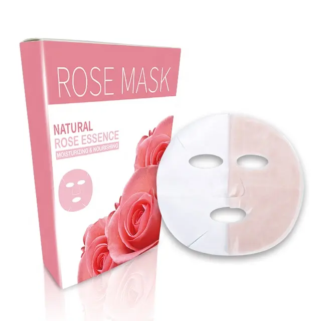 Odm/Oem Rose Vera Lotion Anti-Aging En Activeren Huid Hydrogel Gezichtsmasker Sheet