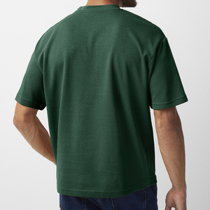 Stock Custom Siebdruck Boxy T-Shirts für Männer Mesh Overs ized Blank Design mit Solid Pattern Neck Collar - Product Image 3