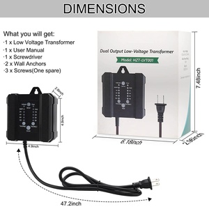Trasformatore per illuminazione paesaggistica con trasformatore a bassa tensione con uscita Dural da 100W per esterni con Timer e alimentatore per sensore fotocellula - Product Image 4