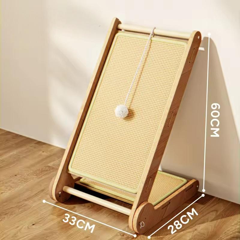 Planche à gratter murale pliante pour chat, panneau de densité en sisal, sans boule