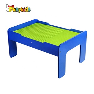 Sesuaikan Mainan Meja Blok Besar Kayu 2 In 1 dengan Penyimpanan W08G298 - Product Image 3