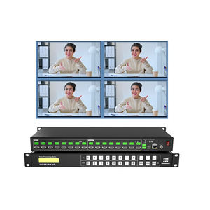 <strong>4x4</strong> 4K UHD <strong>HDMI</strong> Video Wall Processor and Seamless <strong>Matrix</strong> Switcher Box for Professional Home Theatre System