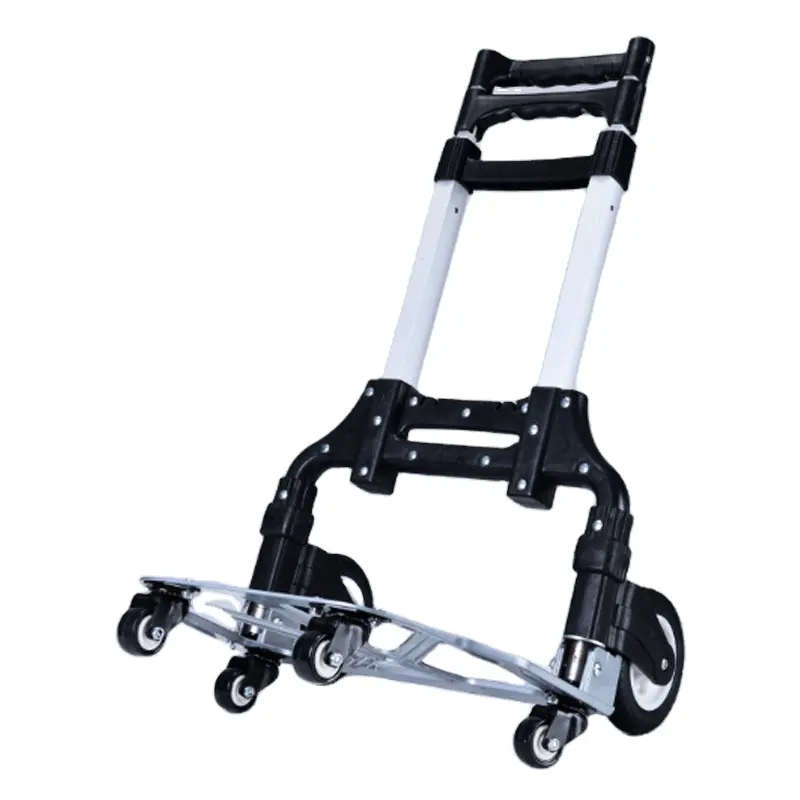 Chariot à outils avec poignée en aluminium stockage d'outils à trois étagères chariot utilitaire de service en plastique