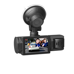 全新高清1080P车载DVR三镜头行车记录仪夜视防水仪表盘摄像头，包括移动WDR IPS的倒车图像 - Product Image 1