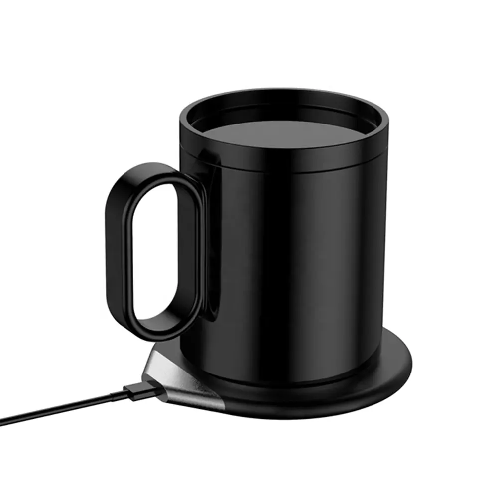 पोर्टेबल उपहार सेट 55 डिग्री स्मार्ट फैशन सिरेमिक हीटर पैड बिजली यूएसबी प्लग वायरलेस चार्जर के लिए कॉफी कप मग गरम डेस्क