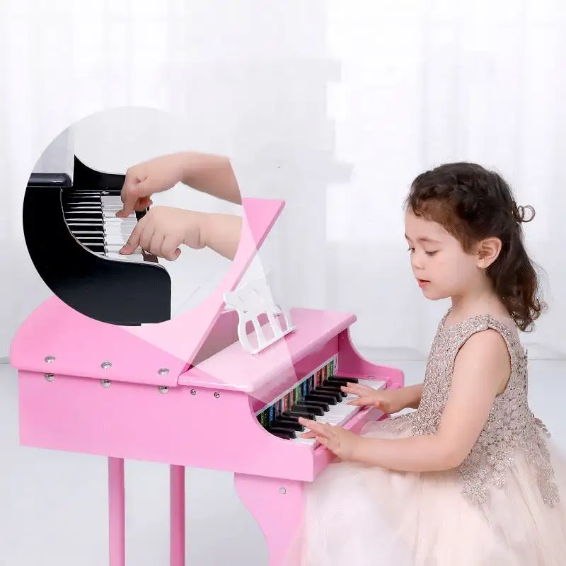 Neuestes Design Piano Grand Style Kinderspiel zeug Piano Sale Mini Holz klavier mit Bank