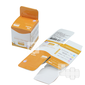 Benutzer definierte Papier box Drucken Logo Umwelt Baby flasche Schnuller Verpackungs box für kleine Unternehmen mit Kleiderbügel Loch